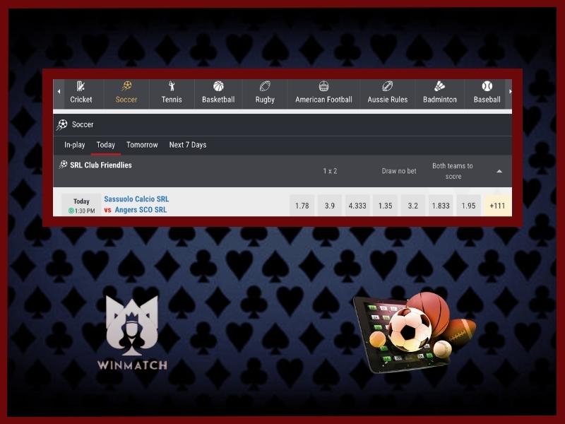 Football betting markets at WinMatch