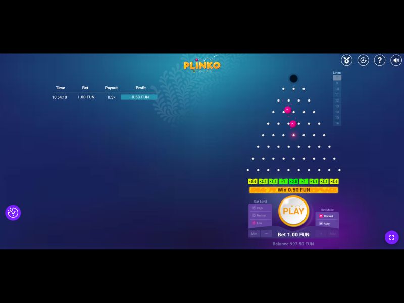 How the Plinko peg pyramid mechanic works