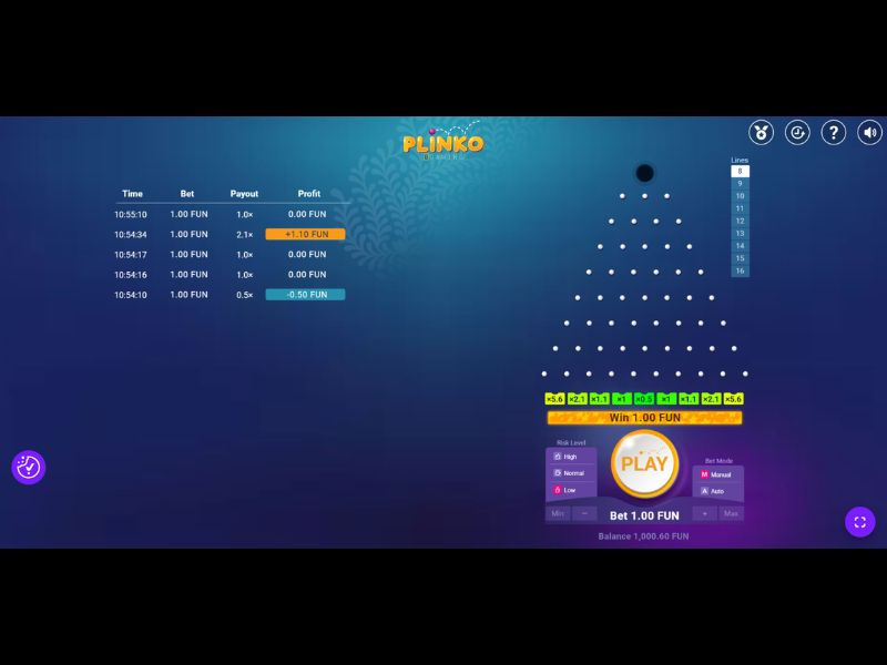 Advantages of playing Plinko at WinMatch
